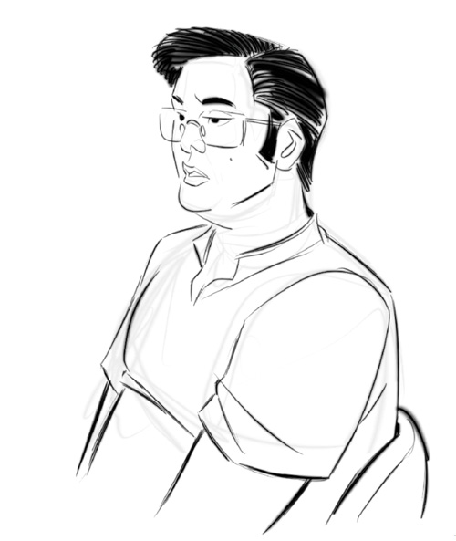 portrait en digital d'un homme