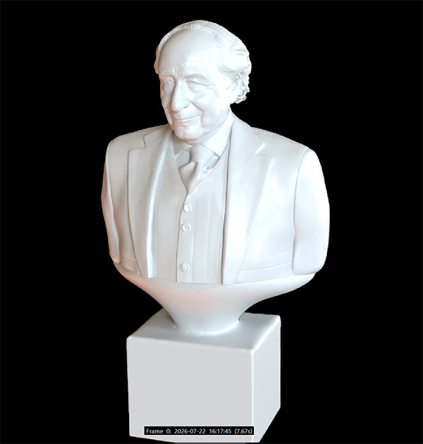 Buste imprimé en 3D réalisé en cours d'impression 3D Edumanga près de Versailles