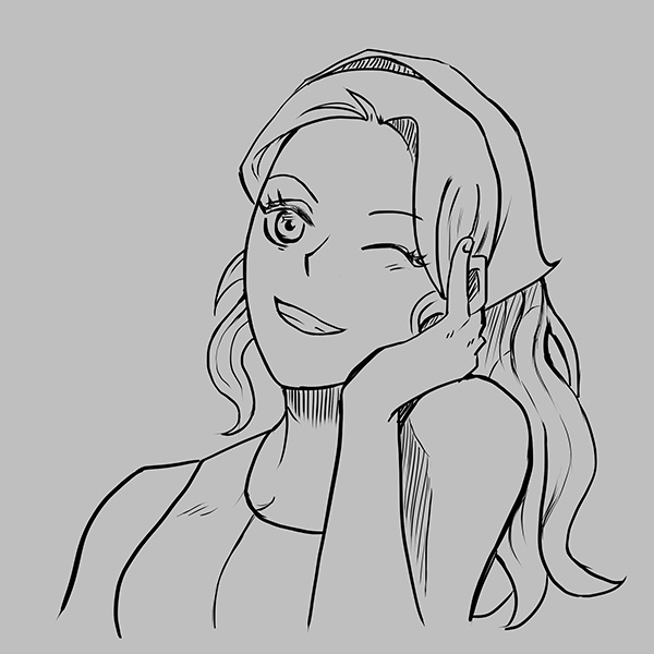 Étude de visages et d'expressions de personnages manga par un élève Edumanga